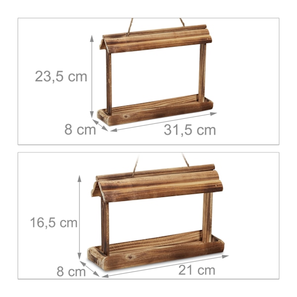 2x Fuglefoderautomater i træ