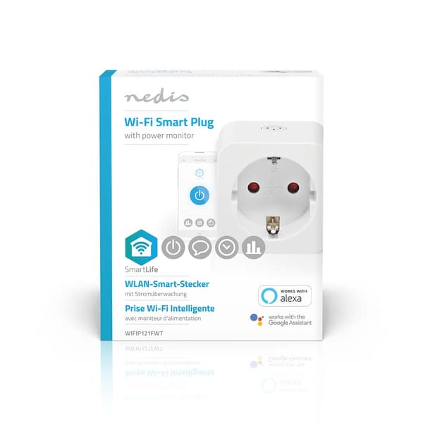 SmartLife Smart Plug | Wi-Fi | Strömmätare | 3680 W | Type F (CEE 7/3) | 0 - 55 °C | Android™ / IOS | Vit