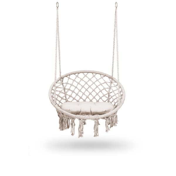 Hængende havegyngestol BOHO beige