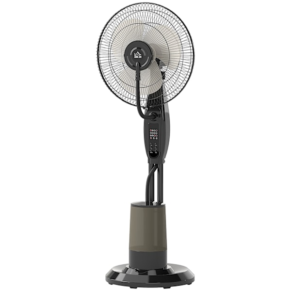 Vattenkylningsfläkt, piedestalfläkt med dimma, fjärrkontroll, timerfunktion, 3,2L vattentank, 3 lägen, 75W, oscillerande vattenfläkt med hjul, 120cm |