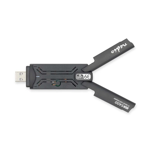 Nätverksdongel | Wi-Fi | AX5400 | 2,4/5/6 GHz (trippelband) | USB3.0 | Wi-Fi-hastighet totalt: 5400 Mbps | Windows 10 / Windows 11