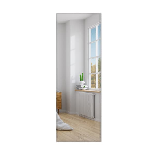 Hellängd rektangulär vägg/hellängdsspegel med fasad kant 110 x 38 cm