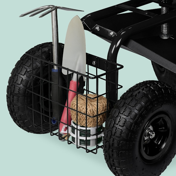 Mobil trädgårdssits med förvaring