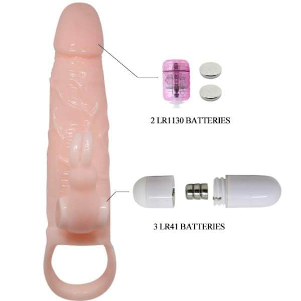 Baile - Brave Man -penissuojus kanin ja tuplamoottorin lihalla 16,5 cm