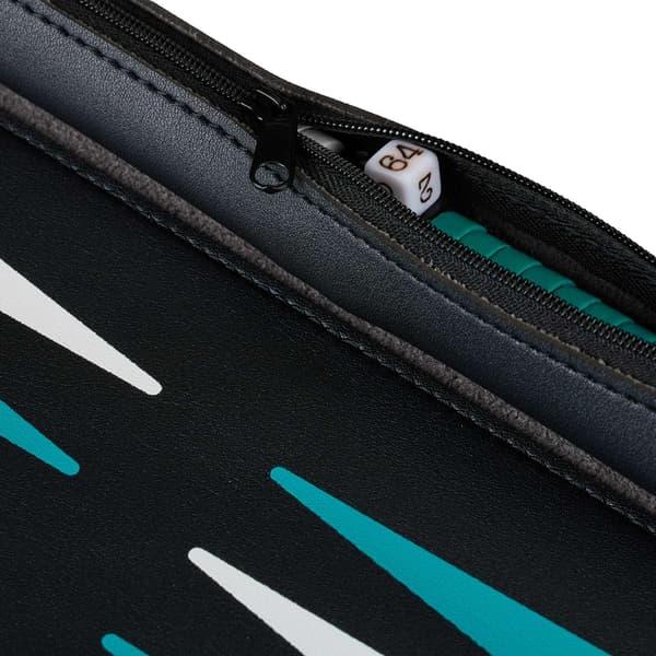 Matka-backgammon-setti, roll-Up-nahkainen ulkoasu