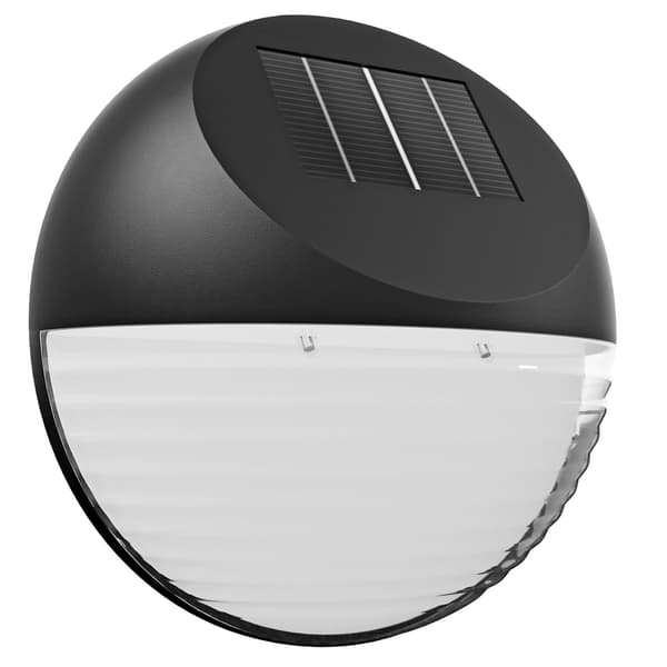 LED solcellevæglamper, 6-pak, automatisk skumringssensor