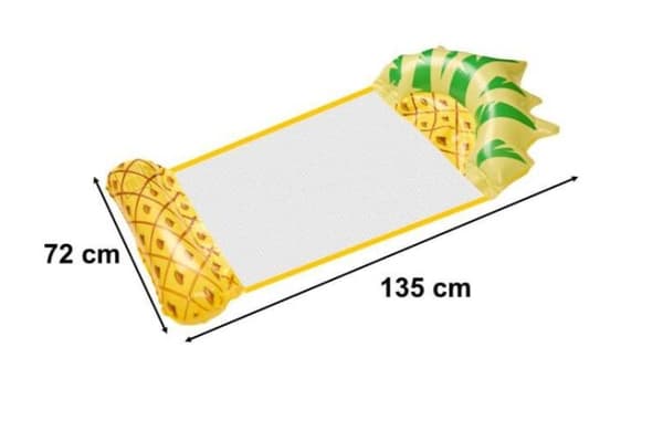 Oppustelig madras svømmestol ananas