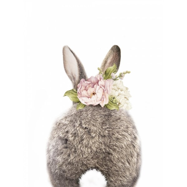 Floral Bunny Back - 21x30 cm