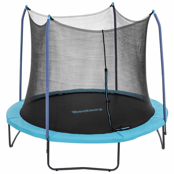 Lasten ulkotrampoliini turvaverkolla, 3,05 m x 2,55 m