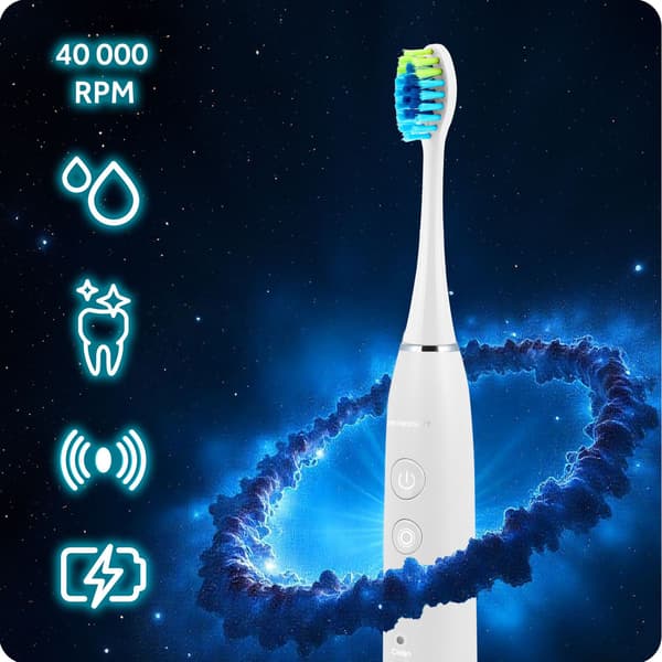 Berdsen Galaxy sonic tandborste vit