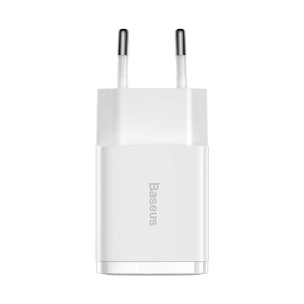 Lille Kompakt 2x USB 10,5W vægoplader hvid