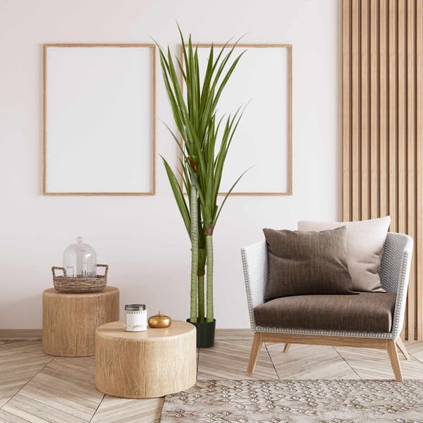 Konstgjord Yucca-växt, 190 cm, inomhus/utomhus, lättskött