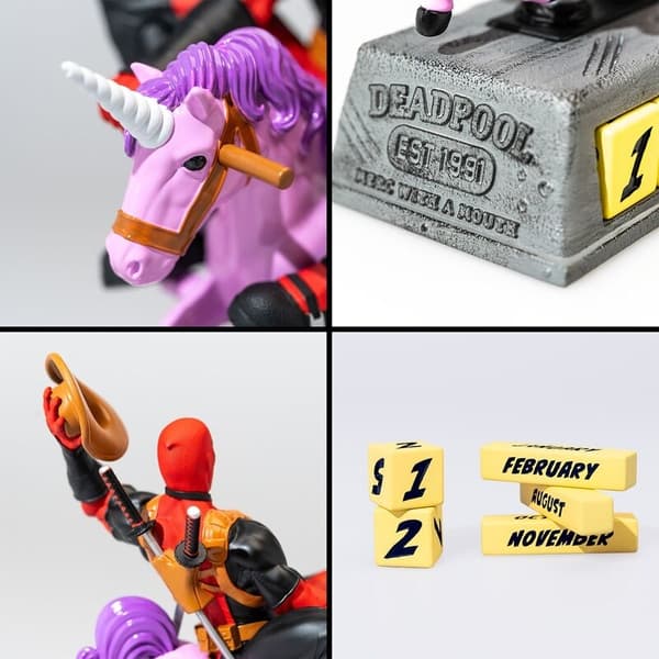 Deadpool 3D evigvarende kalender til brug året rundt