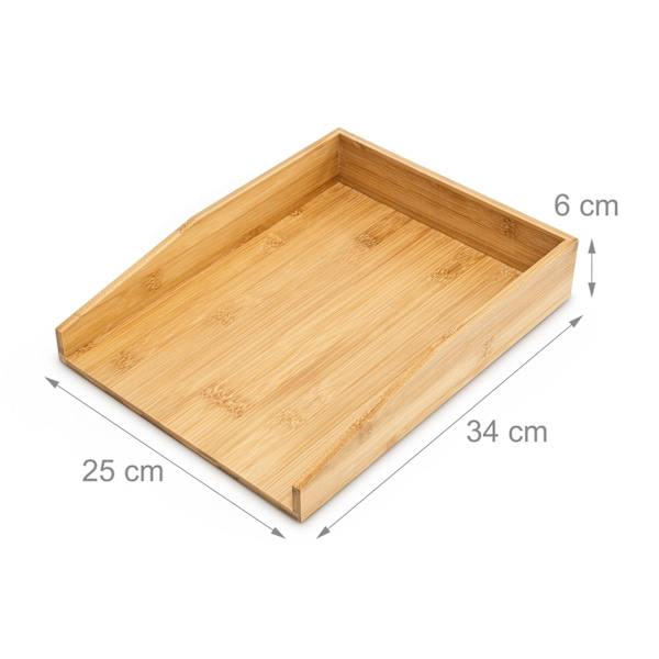 Brevfack i bambu 33 x 25 x 6 cm