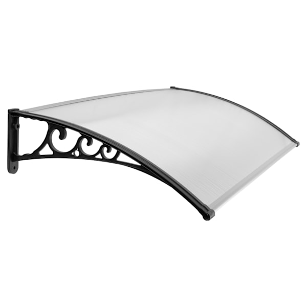 Dørmarkise, sort polycarbonat 150x100 cm
