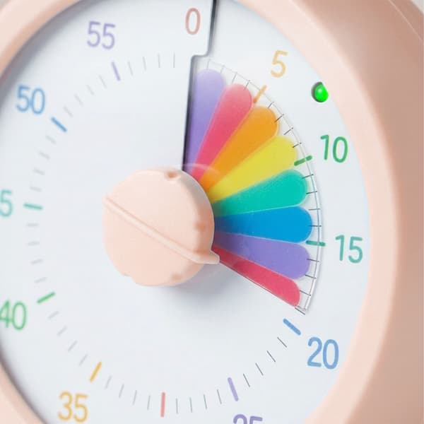 Regnbuetimer med justerbar lydstyrke – 60 minutters nedtælling