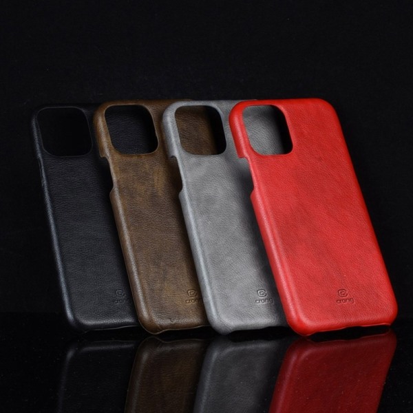 Crong Essential Cover - PU-läderfodral för iPhone 11 Pro (grå)