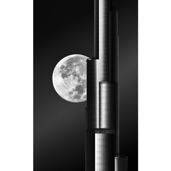 Super Moon Burjkhalifa - 21x30 cm
