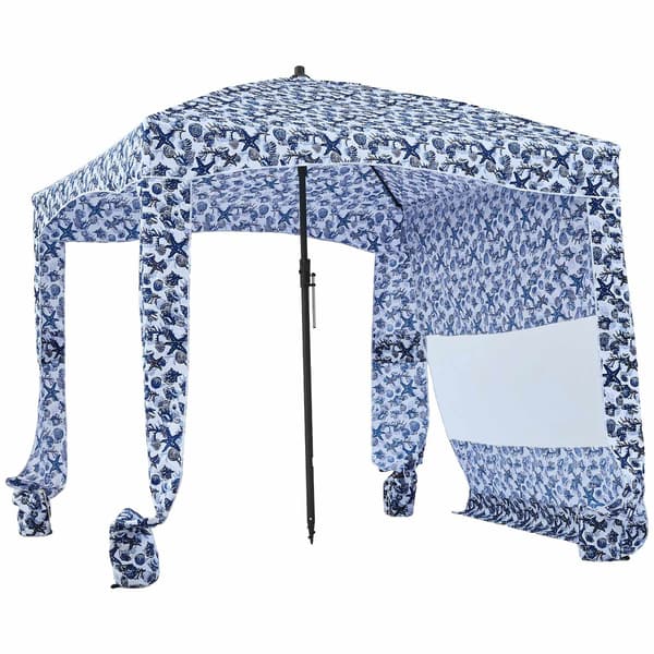Strandcabana-tak 1,8x1,8m, sidovägg, UPF 50+