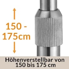 Bueformet gulvlampe, højdejusterbar, marmorfod