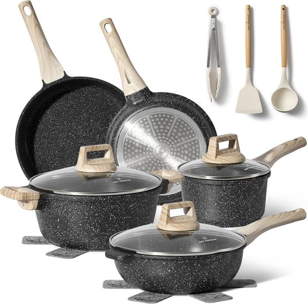 Granite Non-Stick 13-delars kokkärlsset – induktionsklar