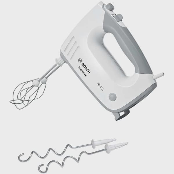 Elektrisk håndmixer, 450W, 5 hastigheder, rustfri tilbehør