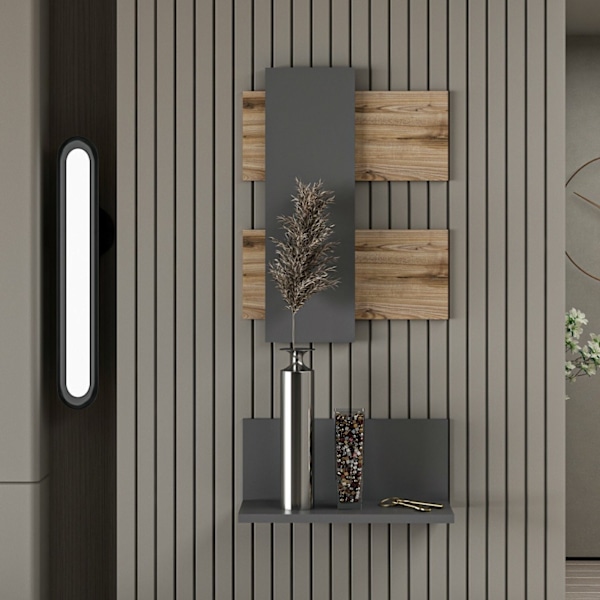Sideboard Belita - Ek, antracit