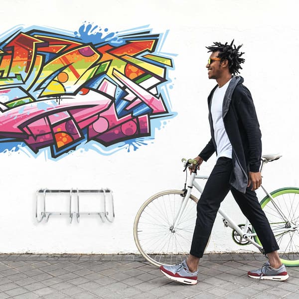 Cykelstativ 3 cykler stål