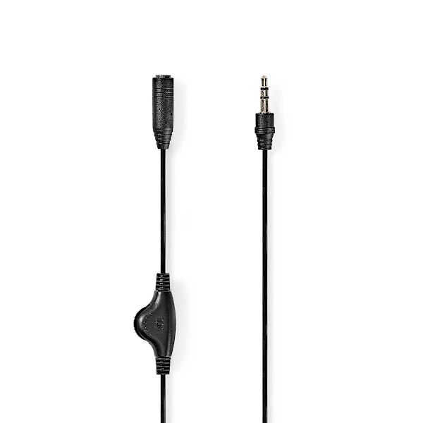 Stereoäänikaapeli | 3.5 mm uros | 3.5 mm naaras | Niklattu | 1.00 m | Pyöreä | Label
