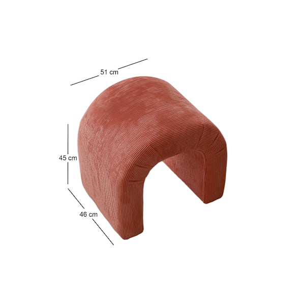 Pouffe Nu - Korall