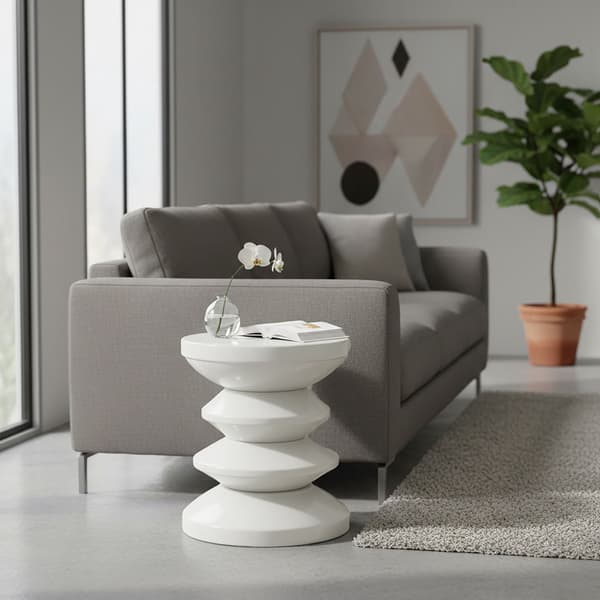 Zigzag sidobord och pall – mångsidig 1960-talsdesign