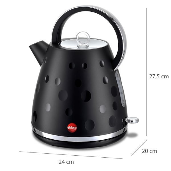 ELDOM C245 johdoton vedenkeitin, musta, 1,7 L