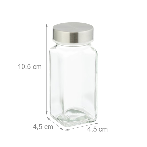 Krydderihylde med 24 glas