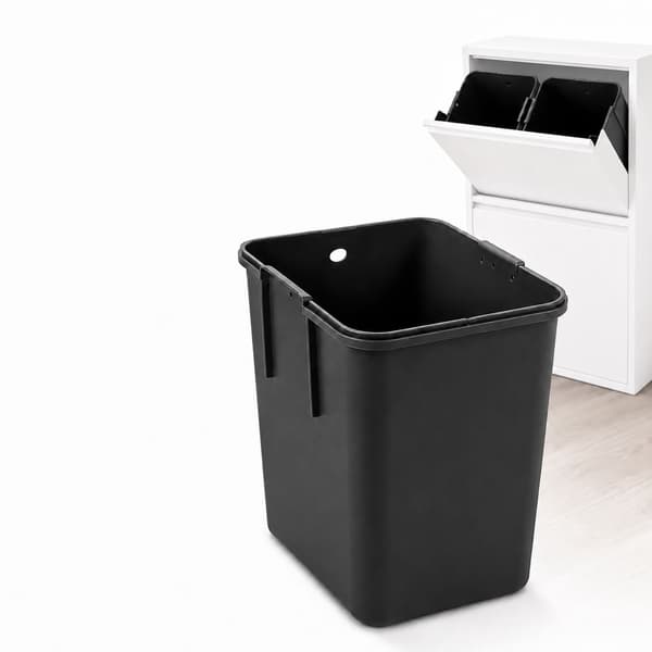 Papperskorg med 4 fack, 4x18L, vit, tippbart system