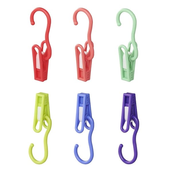 Klämmor med krok - set med 6 delar