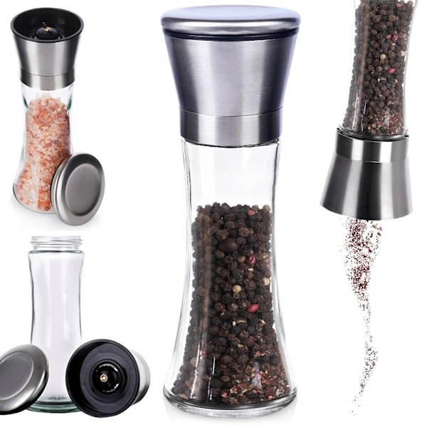 Justerbar Handkvarn för Peppar och Salt
