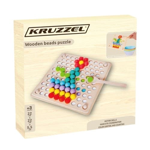 Pussel med träpärlor 22403