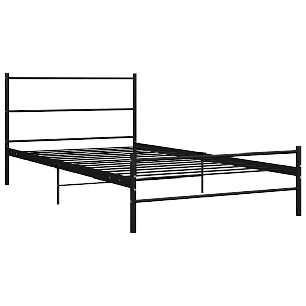 Struttura letto senza materasso in metallo nero 90x200 cm