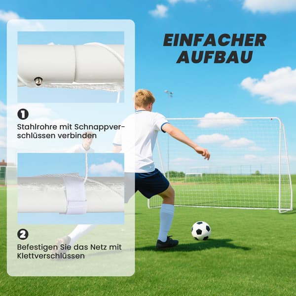 Fotbollsmål för träning och matcher, UV-resistent, ankare ingår