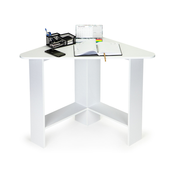 Moderne hvidt hjørne computerbord