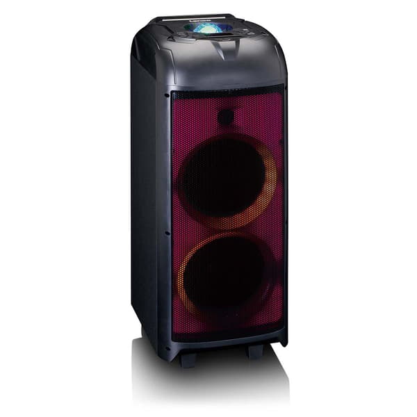 Festhøjttaler med LED-lys og diskokugle, 150W RMS