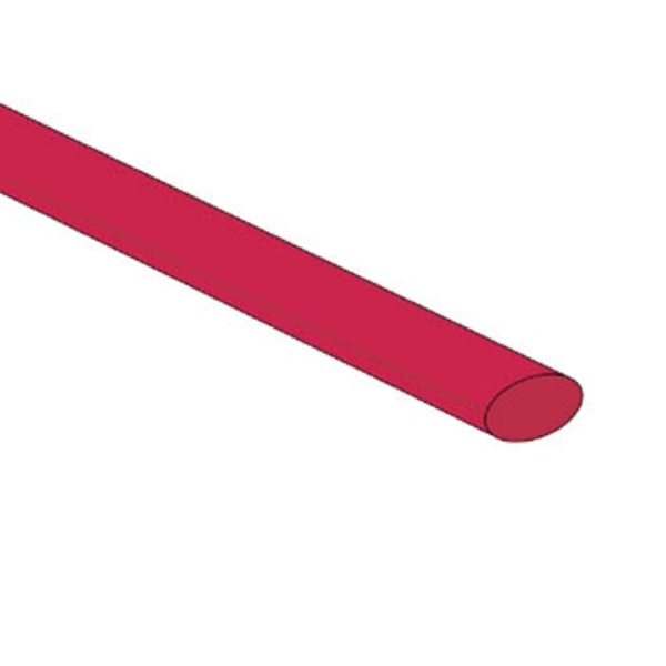 Kutistettava putki 6,4 mm - punainen - 50 kpl