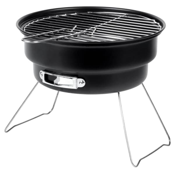 Bærbar kulgrill, foldbar stål, 28x26x22 cm