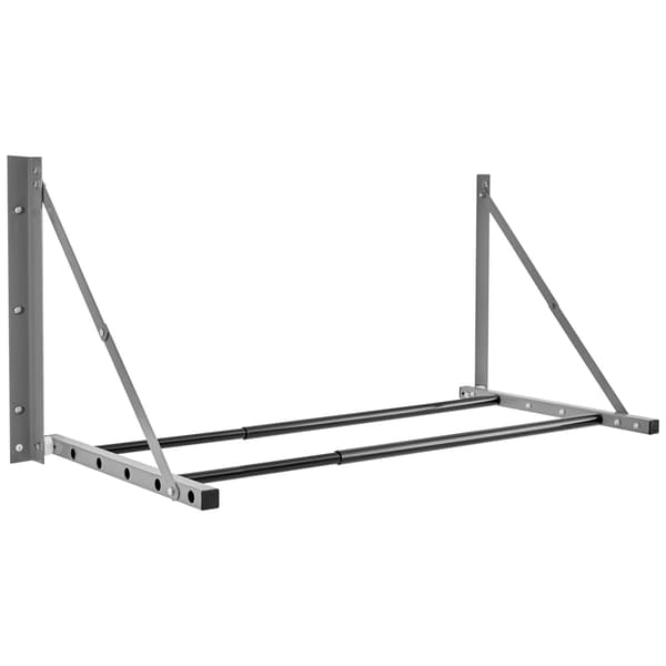 Väggmonterad hopfällbar däckhållare, 4 däck, justerbar 86–122 cm