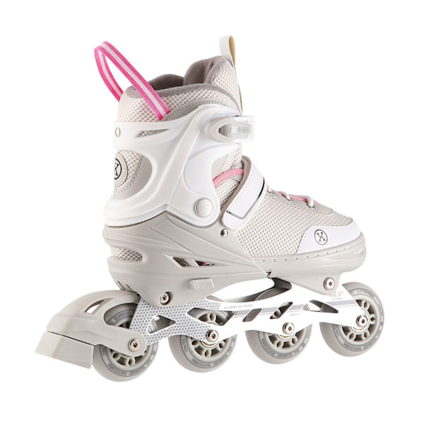 2-i-1 Grå-Pink Inline & skøjter, størrelse S (29-33)