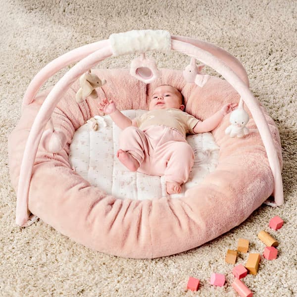Babylekmatta med avtagbara bågar och aktiviteter