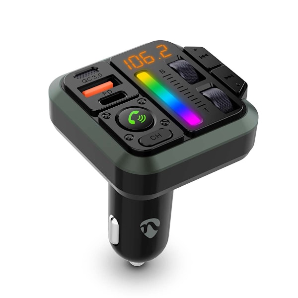 FM-lähetin Autoon | Kiinteä | Hands free - puhelut | 1 " | Amber -näyttö | Bluetooth® | PD 18 W / PD 24 W | Pikalataus | Bassokorostus | Google Assist