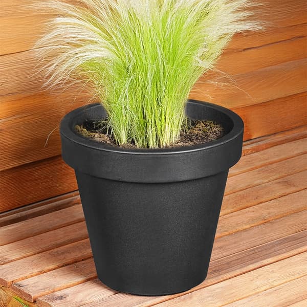 Havekrukke i plast sort rund 29 cm