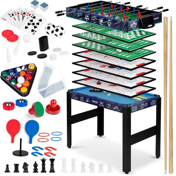 Multispillebord 12i1 106x59x90 cm NS-801 sort
