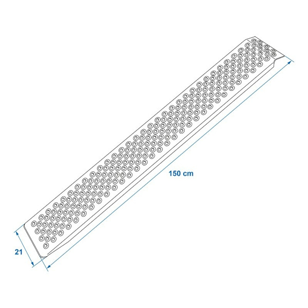 Lastausramppi alumiinia 150x21cm 200kg per kappale